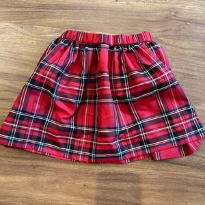 Red Plaid J. Crew Skirt